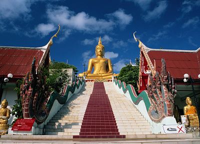лестницы, религия, нага, Будда, Таиланд, храмы - оригинальные обои рабочего стола