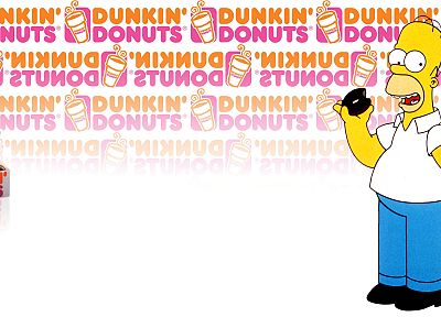 Гомер Симпсон, пончики, Симпсоны, Dunkin 'Donuts - оригинальные обои рабочего стола