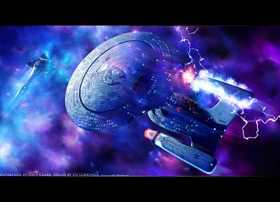 звездный путь, галактики, USS Enterprise - оригинальные обои рабочего стола