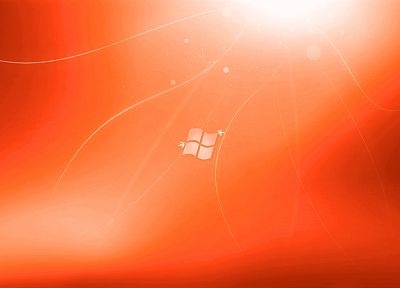 оранжевый цвет, Microsoft Windows - оригинальные обои рабочего стола