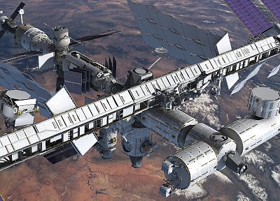 космическое пространство, Международная космическая станция - копия обоев рабочего стола