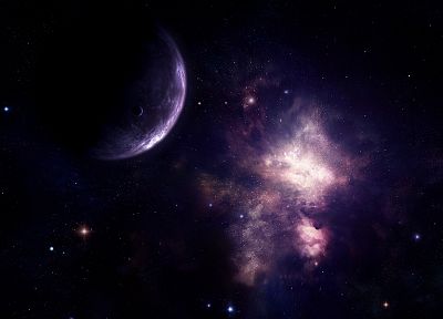 космическое пространство, звезды, планеты - обои на рабочий стол
