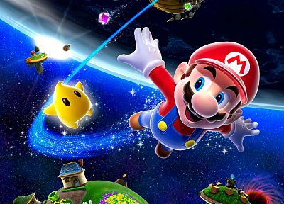 видеоигры, Марио, Super Mario Galaxy игра - случайные обои для рабочего стола