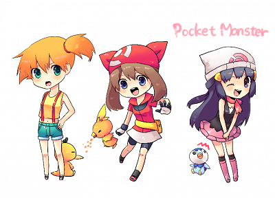 Покемон, Мисти ( Pokemon ), Psyduck, Торчик, Piplup - копия обоев рабочего стола