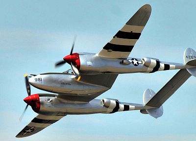 самолет, P-38 Lightning - копия обоев рабочего стола