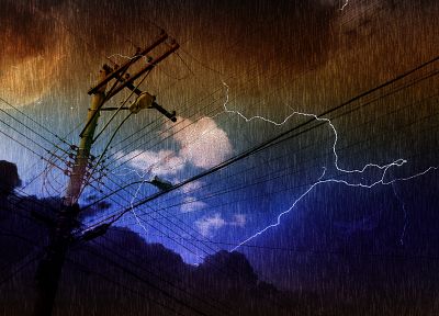 ночь, буря, электрическая, молния - случайные обои для рабочего стола