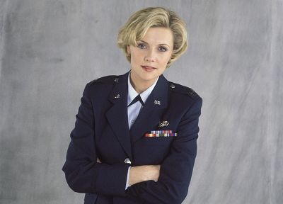 девушки, Аманда Таппинг, Stargate SG-1, Саманта Картер - копия обоев рабочего стола