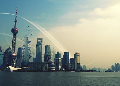 города, здания, Шанхай - случайные обои для рабочего стола