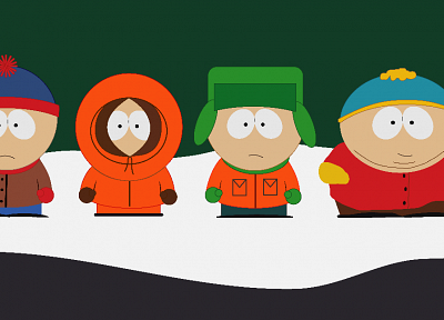 South Park, Эрик Картман, Стэн Марш, Кенни Маккормик, Кайл Брофловски - копия обоев рабочего стола