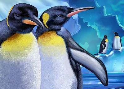 птицы, пингвины - копия обоев рабочего стола