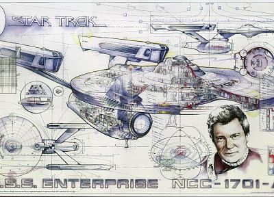 звездный путь, Джеймс Т. Кирк, USS Enterprise - оригинальные обои рабочего стола