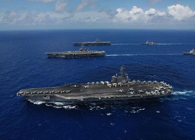 военный, ВМС США, авианосцы, флот - случайные обои для рабочего стола