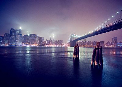 города, Бруклинский мост, Нью-Йорк - копия обоев рабочего стола