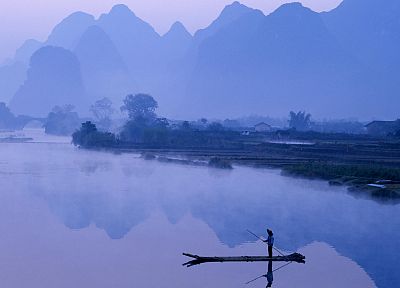 рассвет, Китай, реки - случайные обои для рабочего стола
