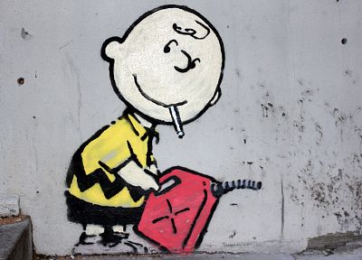 стрит-арт, Чарли Браун, Арахис ( Comic Strip ) - обои на рабочий стол