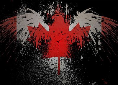 краска, ястреб, Канада, Канадский флаг - копия обоев рабочего стола