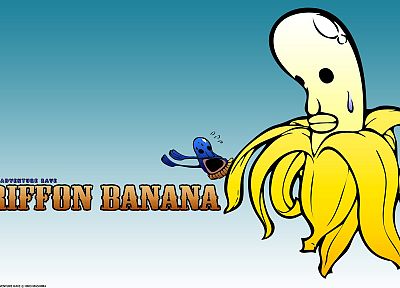 анимация, бананы, аниме, простой фон - обои на рабочий стол