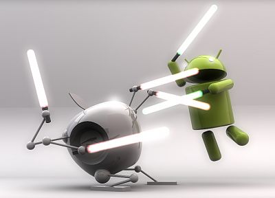 Эппл (Apple), мечи, Android - оригинальные обои рабочего стола
