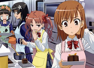 Мисака Микото, Toaru Kagaku no Railgun, Uiharu Кадзари, аниме девушки - обои на рабочий стол