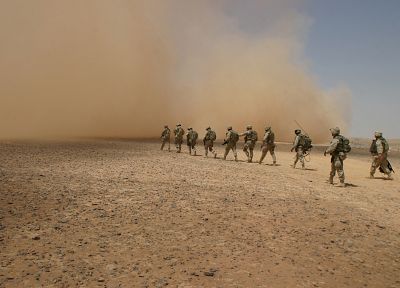 солдаты, армия, военный, пустыня - случайные обои для рабочего стола