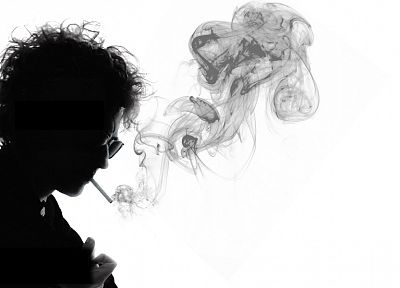 курение, Боб Дилан, оттенки серого, музыканты - случайные обои для рабочего стола