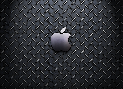 Эппл (Apple), макинтош, сталь, текстуры, логотипы - оригинальные обои рабочего стола