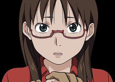 брюнетки, очки, прозрачный, meganekko, аниме, аниме девушки, Yondemasuyo Азазель - Сан -, Ринко Sakuma, аниме векторы - обои на рабочий стол