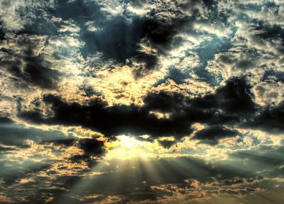 облака, Солнце, небо - копия обоев рабочего стола