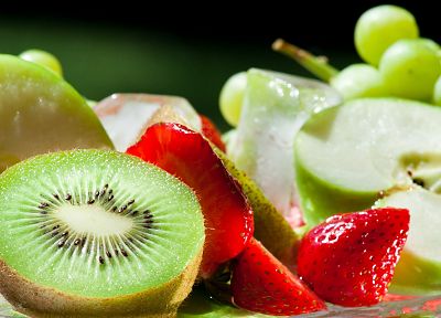 фрукты, еда, киви, клубника, яблоки - похожие обои для рабочего стола