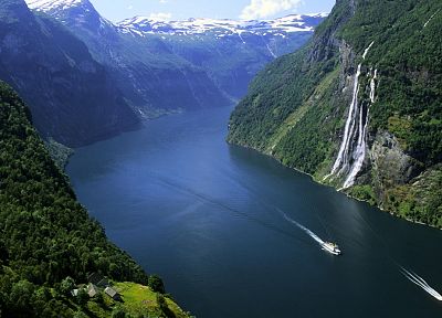 пейзажи, природа, Норвегия, Гейрангер фьорд - похожие обои для рабочего стола