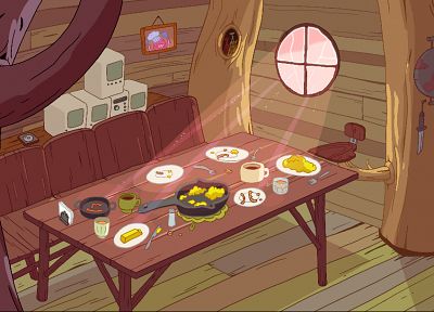 Приключения Время, завтрак, Принцесса Bubblegum - обои на рабочий стол