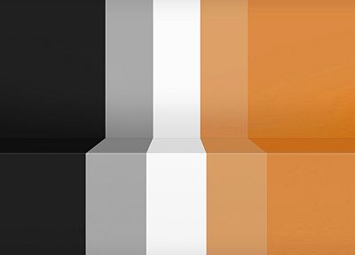 черный цвет, минималистичный, белый, оранжевый цвет, ретро, полосы - обои на рабочий стол