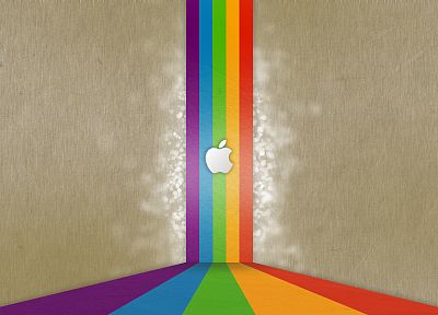 Эппл (Apple), ИМАК, радуга, логотипы - обои на рабочий стол