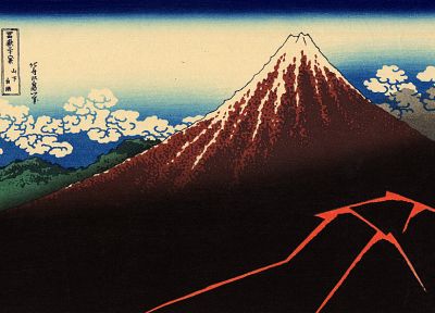 Кацусика Хокусай, Тридцать шесть видов горы Фудзи - оригинальные обои рабочего стола