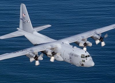 самолет, военный, самолеты, ВВС США, С-130 Hercules, 43 воздушных крыла, C- 130E - обои на рабочий стол