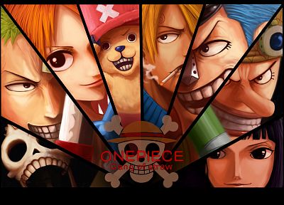 One Piece ( аниме ), Нико Робин, Roronoa Зоро, Фрэнки ( One Piece ), Тони Тони Чоппер, Брук ( One Piece ), Нами ( One Piece ), Санджи ( One Piece ), Ussop - оригинальные обои рабочего стола