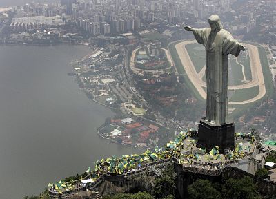 города, здания, Бразилия, Рио-де- Жанейро, статуи - похожие обои для рабочего стола