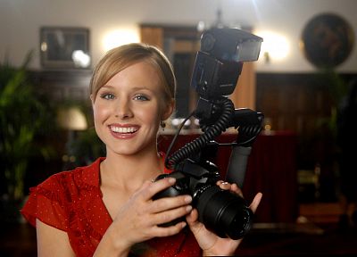 девушки, Кристен Белл, актрисы, камеры - случайные обои для рабочего стола