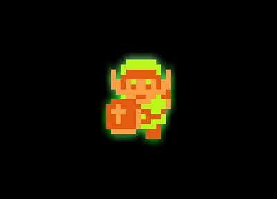 Линк, Легенда о Zelda, цифровое искусство, темный фон - случайные обои для рабочего стола