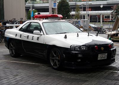 полиция, Nissan Skyline, горизонт - случайные обои для рабочего стола
