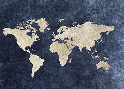 гранж, карта мира - обои на рабочий стол