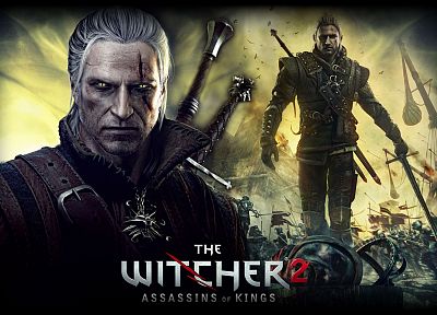 видеоигры, Ведьмак, произведение искусства, Геральт из Ривии, The Witcher 2 : Убийцы королей, компьютерные игры - похожие обои для рабочего стола