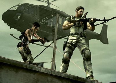 видеоигры, Resident Evil, Крис Редфилд, Шева Аломар - случайные обои для рабочего стола