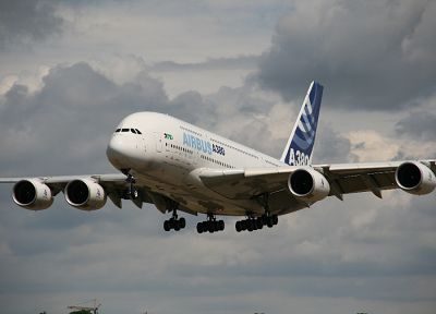 самолет, авиалайнеры, Airbus A380-800 - случайные обои для рабочего стола