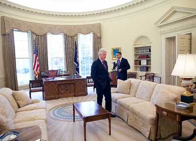 Барак Обама, Билл Клинтон - копия обоев рабочего стола