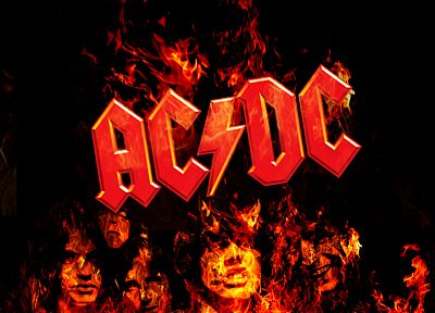 огонь, AC / DC, музыкальные группы - обои на рабочий стол
