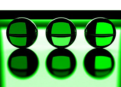 зеленый, три, хрустальный шар - случайные обои для рабочего стола