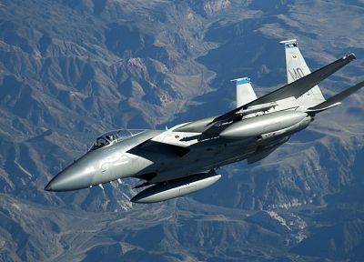 горы, самолеты, F-15 Eagle - копия обоев рабочего стола