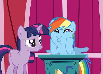 My Little Pony, Рэйнбоу Дэш, Твайлайт - обои на рабочий стол