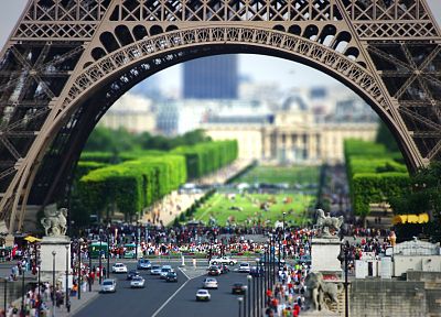 Эйфелева башня, Париж, Франция, сдвигом и наклоном - копия обоев рабочего стола